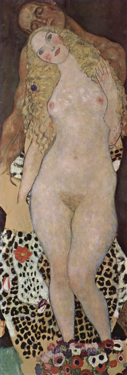Adam and Eva Gustav Klimt Oil Paintings